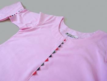 Solid Salmon Pink Premium Khadi Kurta with Bell Sleeves 2