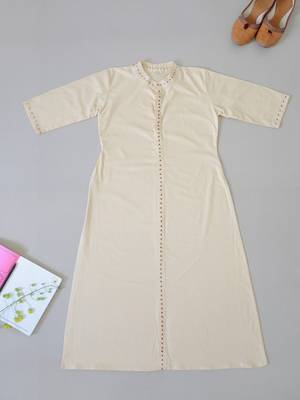 Stylish Cream Pathani Kurta 1