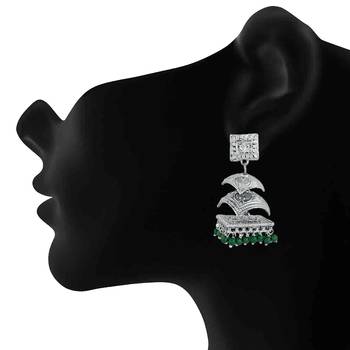 Green pearl jhumkas 2