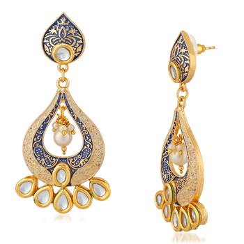 Blue pearl danglers-drops 3