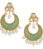 Light green pearl danglers-drops