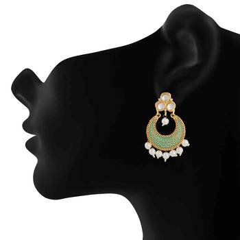 Light green pearl danglers-drops 2