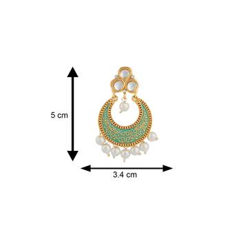 Light green pearl danglers-drops 4