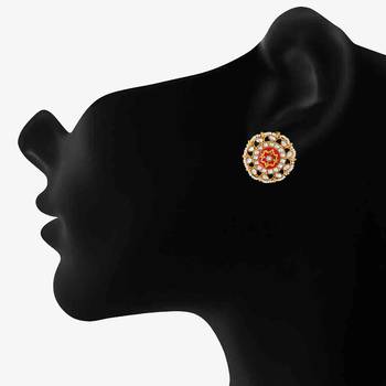 Red pearl studs 2