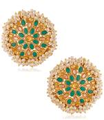Green pearl studs