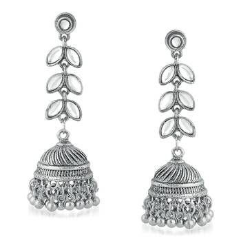 White pearl jhumkas 1