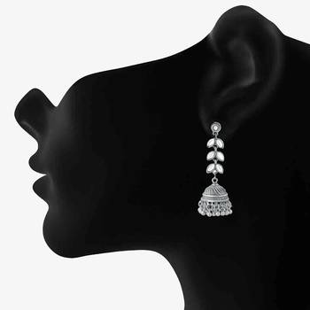 White pearl jhumkas 2