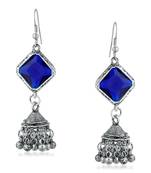 Blue pearl jhumkas
