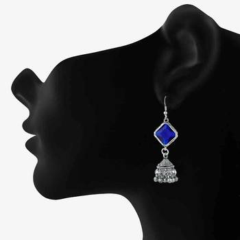Blue pearl jhumkas 2