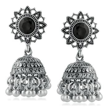 Black pearl jhumkas 1