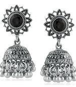 Black pearl jhumkas