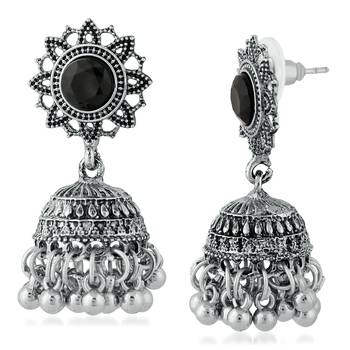 Black pearl jhumkas 3