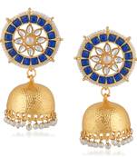 Blue pearl jhumkas