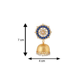 Blue pearl jhumkas 4