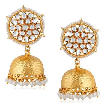 White pearl jhumkas 1