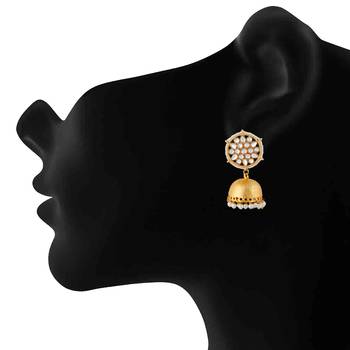 White pearl jhumkas 2