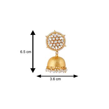 White pearl jhumkas 4