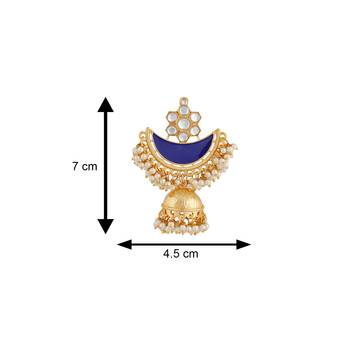 Blue pearl chandbali 4