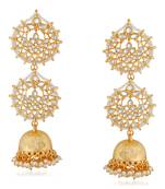 White pearl jhumkas