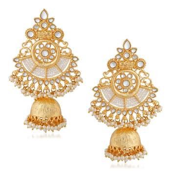 White pearl chandbali 1