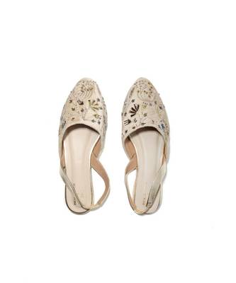 Ariella Cream Velvet Sandals 1