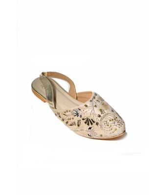 Ariella Cream Velvet Sandals 2