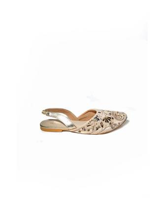 Ariella Cream Velvet Sandals 3