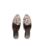 Victoria Grey Slip On Mules