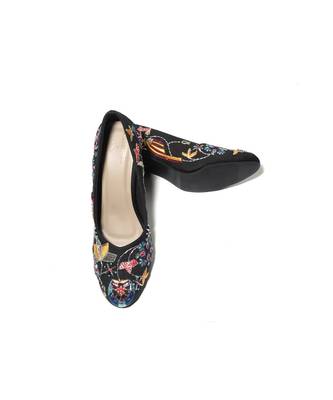 Oriel Black Court Heels 4