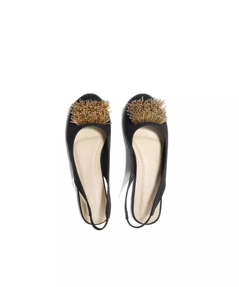 CLIO BLACK SANDAL FLATS