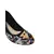 Zenia Black Embroidered Block Heels