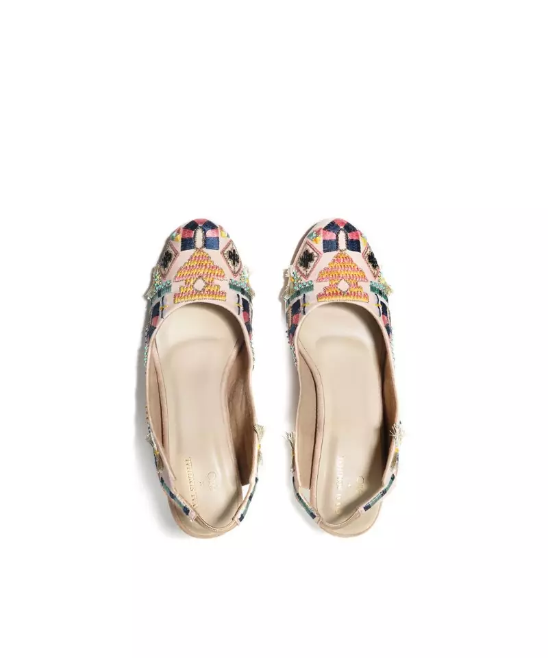 Sierra Cream Embroidered Block Heels