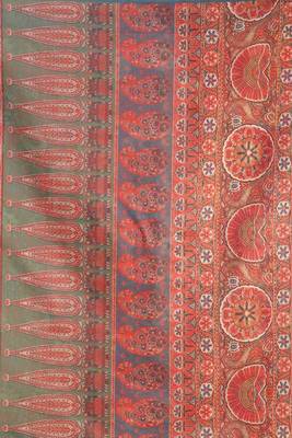 Red woven chanderi saree with blouse 3