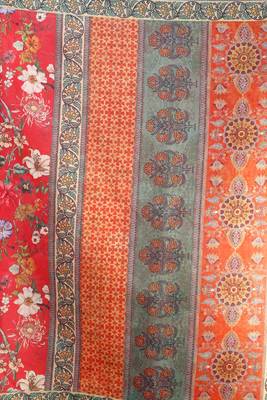 Red woven chanderi saree with blouse 3