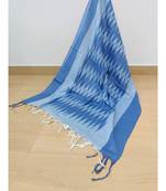 blue cotton ikkat dupatta