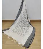 white cotton ikkat dupatta