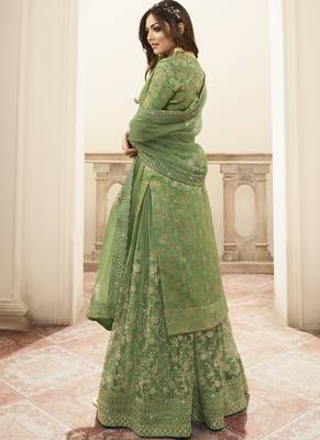 Light Green Jacquard Pakistani Salwar Kameez 2