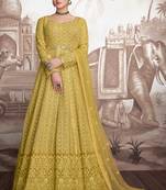 Yellow Georgette Anarkali Salwar Kameez