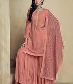 Dark Pink Georgette Pakistani Salwar Kameez