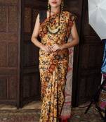 Unitex Fashion Multicolor Mulberry tussar silk digital kalamkari printed