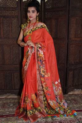 Unitex Organic Linen Digital printed saree 1