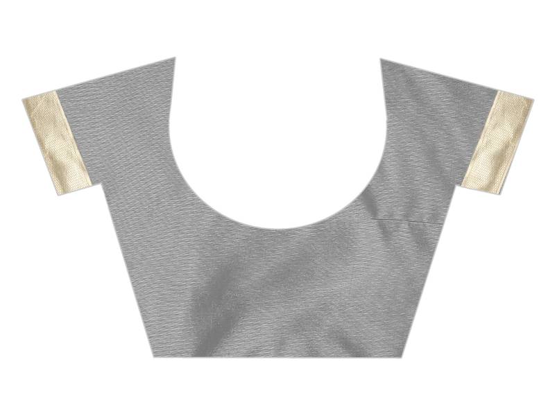 Grey woven art silk saree with blouse