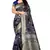 blue woven art silk saree with blouse