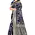 blue woven art silk saree with blouse