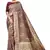 Maroon woven art silk saree with blouse