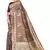 Maroon woven art silk saree with blouse