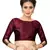 Maroon woven art silk saree with blouse
