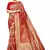 Red woven art silk saree with blouse