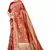 Red woven art silk saree with blouse
