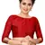Red woven art silk saree with blouse